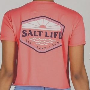 Salt Life on the horizon cropped short sleeve t-shirt, NEW